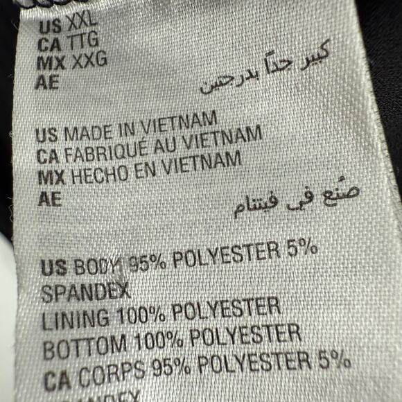 JM Collection Plus Size 2X XXL Black Metallic Blouse Shirt Top Formal Dinner - Picture 4 of 7